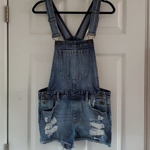 Forever 21 Jean Overall Shorts